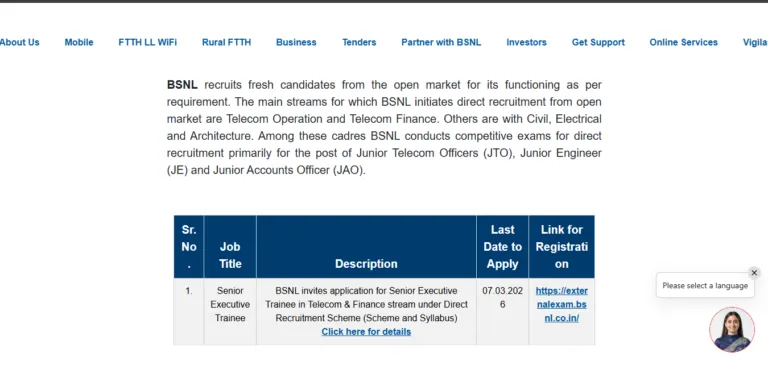 BSNL Recruitment 2026